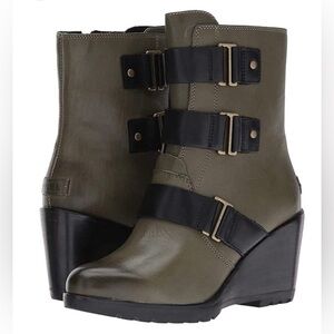 Nori Sorel After Hours Inside Zip Buckle Wedge